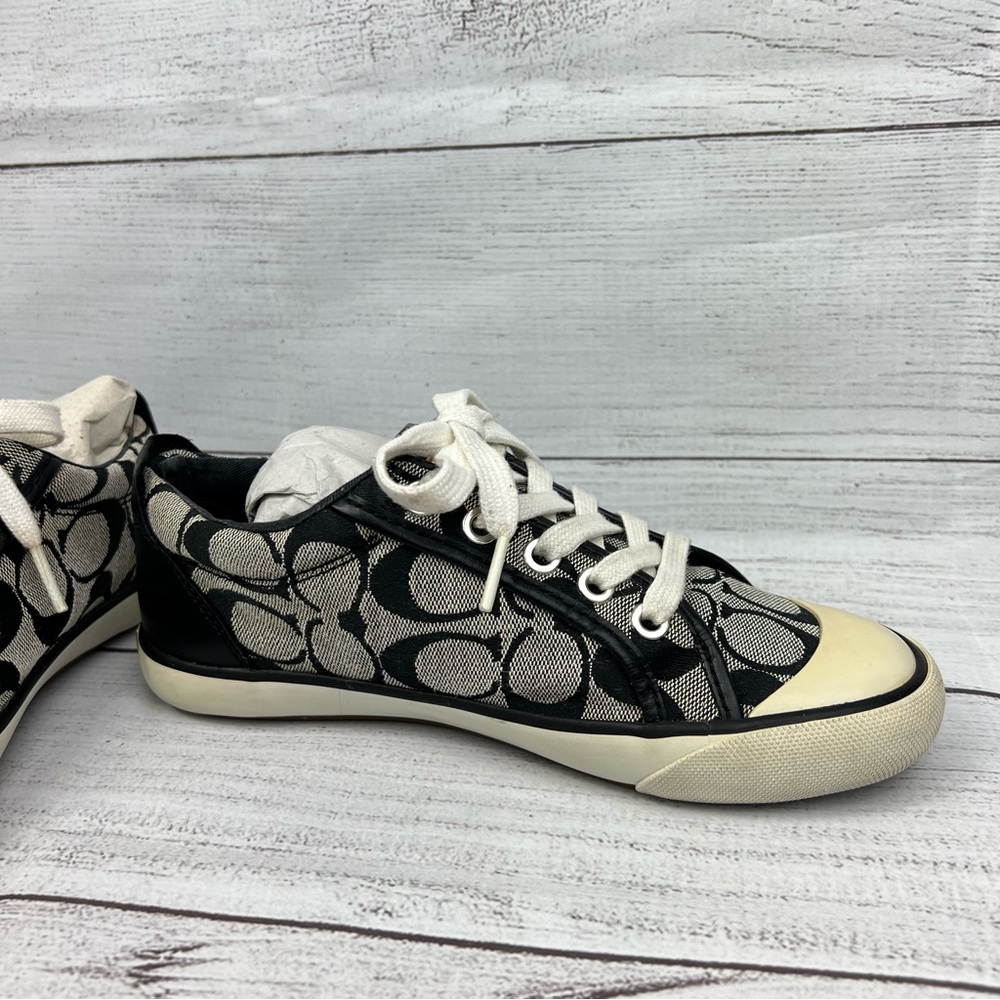 Womens Coach Barrett Signature Canvas black Sneakers size 5.5 - Picture 6 of 15